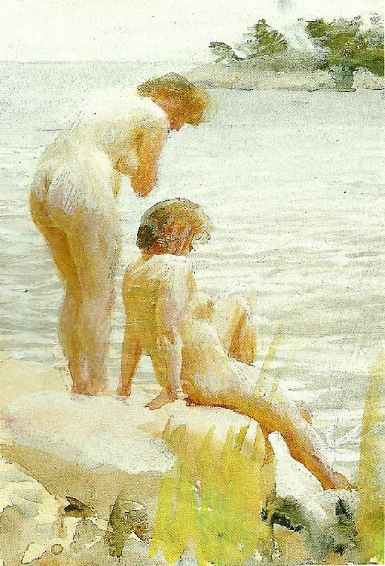 tva flickor pa klipphall, Anders Zorn